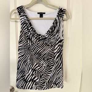 Zebra Print Sleeveless Top with drop
Neckline by WHBM